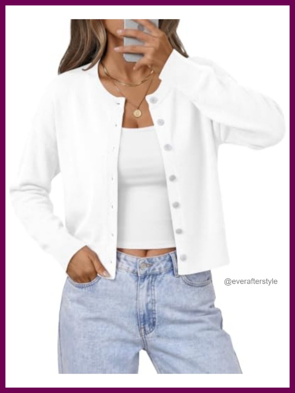 Cropped Knit Cardigan Lightweight Viscose Blend Button Front Long Sleeve